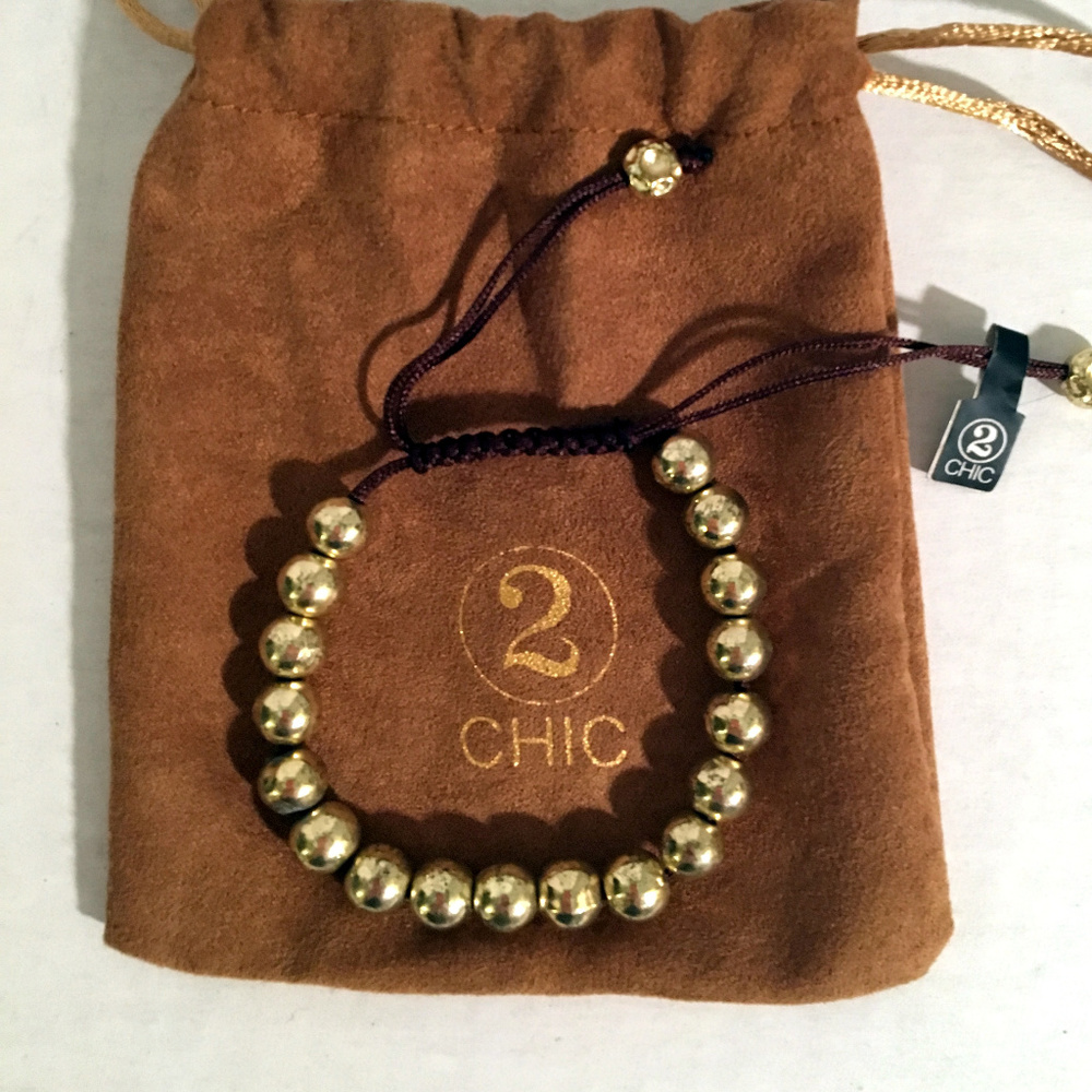 2 Chic Silverplate Ball Slide Knot Bracelet 7"- 8"